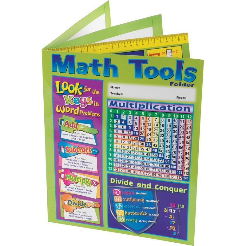 Really Good Stuff Intermediate Math Resource 4-Pocket Folders - Set of 12 - Image 1